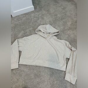 Alo Muse Rib Crop Hoodie Size Medium
